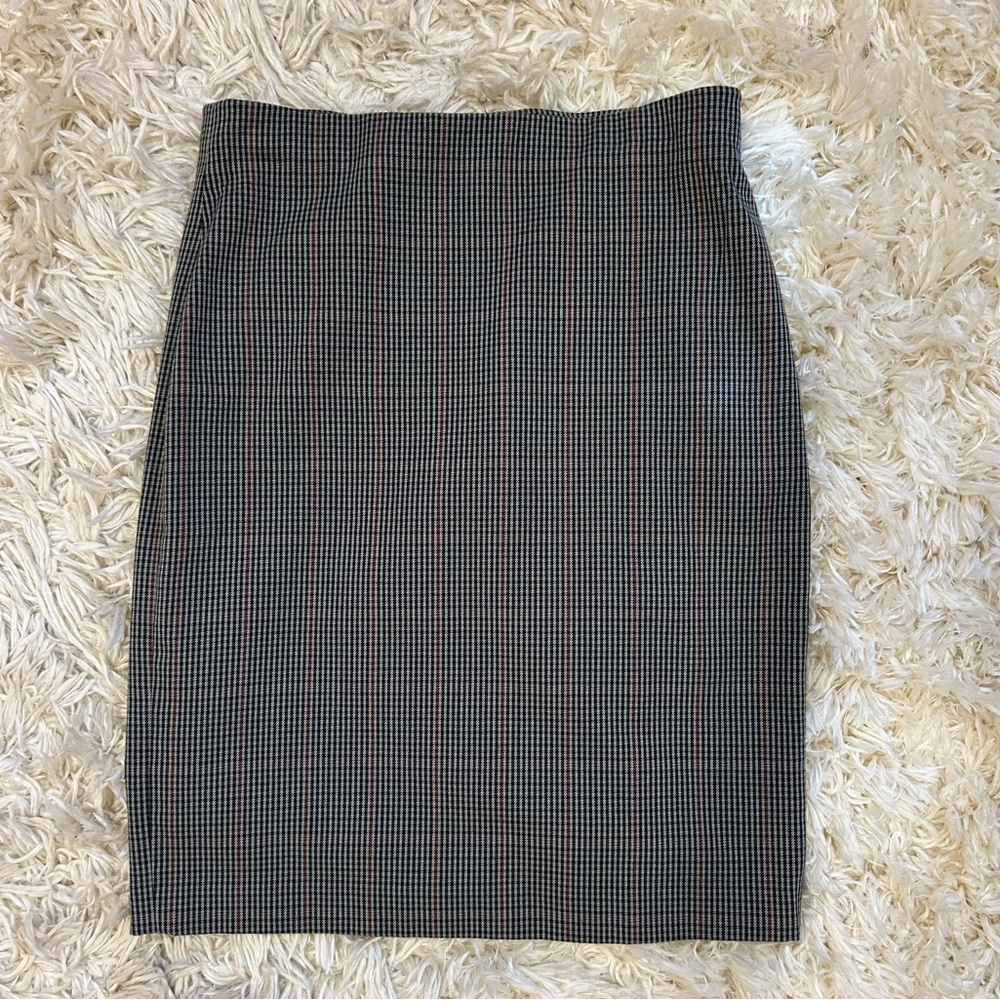 Vintage Plaid Pencil Skirt